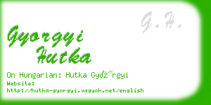 gyorgyi hutka business card